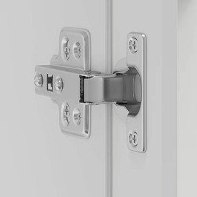 Armário de parede de cozinha com porta de vidro Porto branco