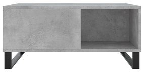 Mesa de centro 80x80x36,5 cm derivados madeira cinzento cimento