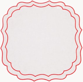 Individual de mesa resistente a manchas com bordado Greta