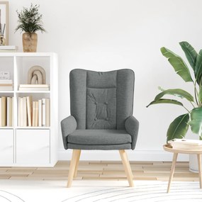 Cadeira Relaxante vidaXL Cinza Escuro em Tecido
