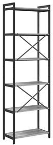 Estante Sonoma cinzento 60 x 30 x 188 cm Madeira e aço
