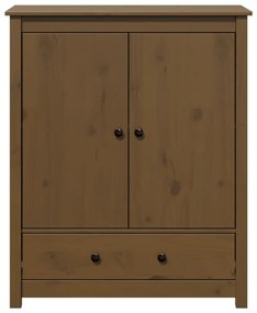 Aparador alto 83x41,5x100 cm pinho maciço castanho-mel
