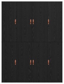 Cama com Arrumação vidaXL Madeira Preta 140x200 cm