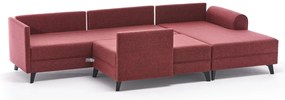Sofá-Cama de Canto Belen – Vermelho Claret – 300x78x202 cm