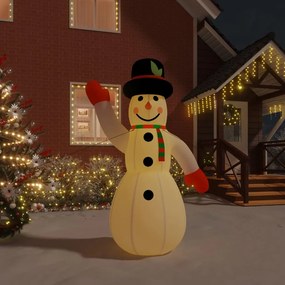 vidaXL Boneco de neve insuflável com luzes LED 370 cm