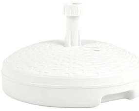 Base de guarda-sol c/ areia/água 20 L plástico vime branco