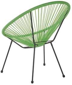 Cadeira de jardim em rattan verde ACAPULCO II Beliani
