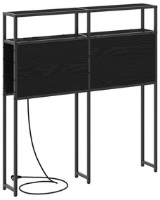 Cabeceira de armazenamento Carvalho preto 90 cm