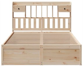 Cama sem colchão 140x190 cm madeira de pinho maciça