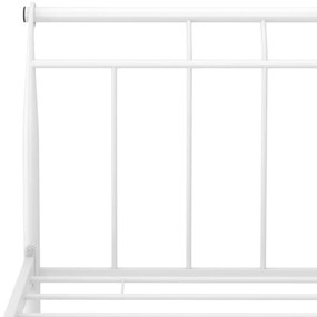 Estrutura de cama 160x200 cm metal branco
