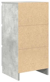 Aparador 37,5x35x76 cm derivados de madeira cinza cimento