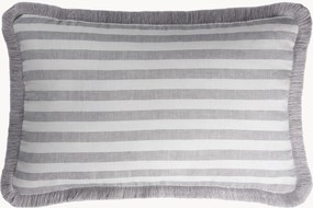 Almofada em linho artesanal às riscas Happy Pillow