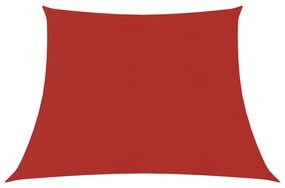 Para-sol estilo vela 160 g/m² 3/4x3 m PEAD vermelho