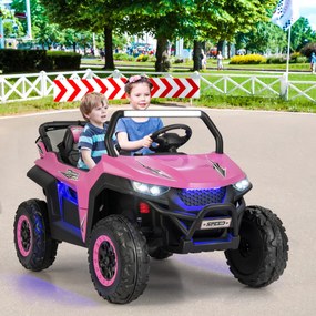 Carro elétrico de brincar UTV de 2 lugares com bateria de 12V para crianças com controlo remoto 2.4G Música de alta/baixa velocidade 3 a 8 anos 118 x