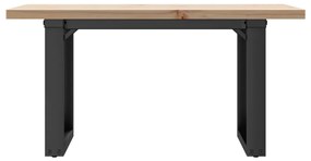 Mesa de centro estrutura em O 80x50x40,5 cm pinho/aço