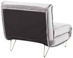 Sofá-cama de 1 lugar em veludo cinzento VESTFOLD Beliani