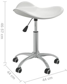 Cadeira de jantar giratória couro artificial branco