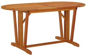Mesa de jardim 160x85x75 cm madeira de eucalipto maciça