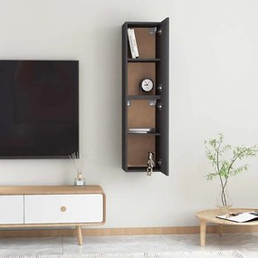 Móveis de TV 2 pcs 30,5x30x60 cm derivados de madeira cinzento