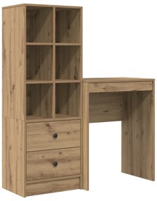 Escrivaninha com Armazenamento Carvalho Artesão Aglomerado de Madeira