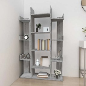 Estante 86x25,5x140 cm derivados de madeira cinzento sonoma