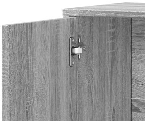 Aparadores 2 pcs 60x31x70 cm derivados madeira cinzento sonoma