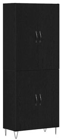 Armário Alto vidaXL Carvalho Preto 69,5x34x180 cm Madeiras de Engenhar