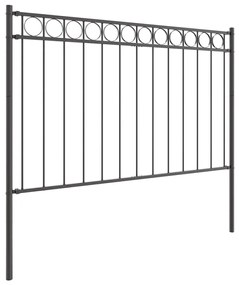Cerca de Jardim Cinza 1,7x1 m em Aço