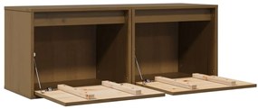 Armários de parede 2 pcs 45x30x35 cm pinho maciço castanho mel