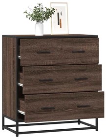 vidaXL Aparador 68x35x76 cm deriv. de madeira/metal carvalho castanho