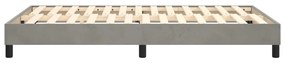 Estrutura de cama sem colchão 120x200 cm veludo cinzento-claro