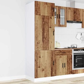 vidaXL Armário de cozinha Porto derivados de madeira madeira velha