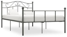 vidaXL Estrutura de cama metal 140x200 cm cinzento
