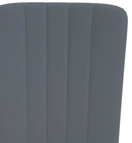 Cadeiras de jantar 2 pcs veludo cinzento-escuro