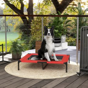 Cama com pés, cama para cães e gatos, cama de campanha, cama elevada para animais, tecido Oxford, textilene microperfurado, metal