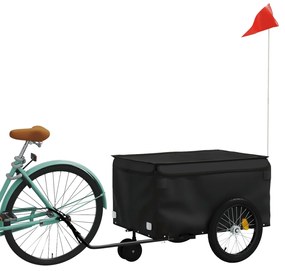 Reboque para bicicleta 30 kg ferro preto