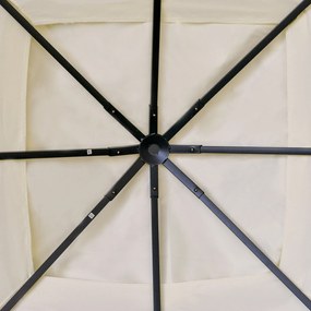 Outsunny Toldo de Substituição de 3x3m para Pérgola de Jardim com 8 Orifícios de Drenagem e Ventilação Bege