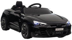 Carro Elétrico AUDI RS E-Tron GT 12V com 2 Motores Faróis LED Buzina Música USB 3-5km/h 103x58x41cm Preto