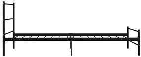 Estrutura de cama 90x200 cm metal preto