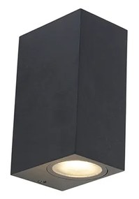 LED Candeeiro de parede moderno inteligente preto IP44 incl. 2 Wifi GU10 - Baleno Moderno
