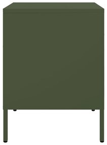 Mesa de cabeceira 36x39x50,5 cm aço verde azeitona