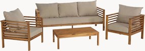 Conjunto lounge de jardim em madeira de acácia Vick, conjunto de 4