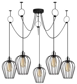 Candeeiro Tel – Preto – Diâmetro 120 cm, Altura 130 cm