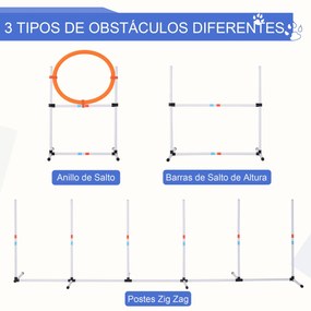 PawHut Conjunto de treino de agilidade para cães com bolsa de transpor