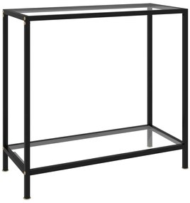 Mesa consola 80x35x75 cm vidro temperado transparente