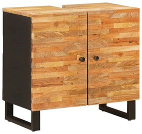 vidaXL Armário para Pia de Banheiro com porta Natural 62 x 33 x 58 cm