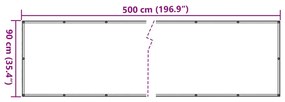 Tela de varanda 90x500 cm tecido Oxford bege