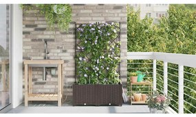 Jardineiras de Jardim 1 pc Castanho 80 x 40 x 142 cm Plástico