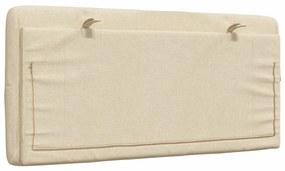 Almofadão de cabeceira 100 cm tecido creme
