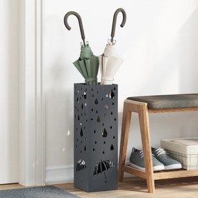 vidaXL Suporte para Guarda-chuva Antracite Metal Padrão